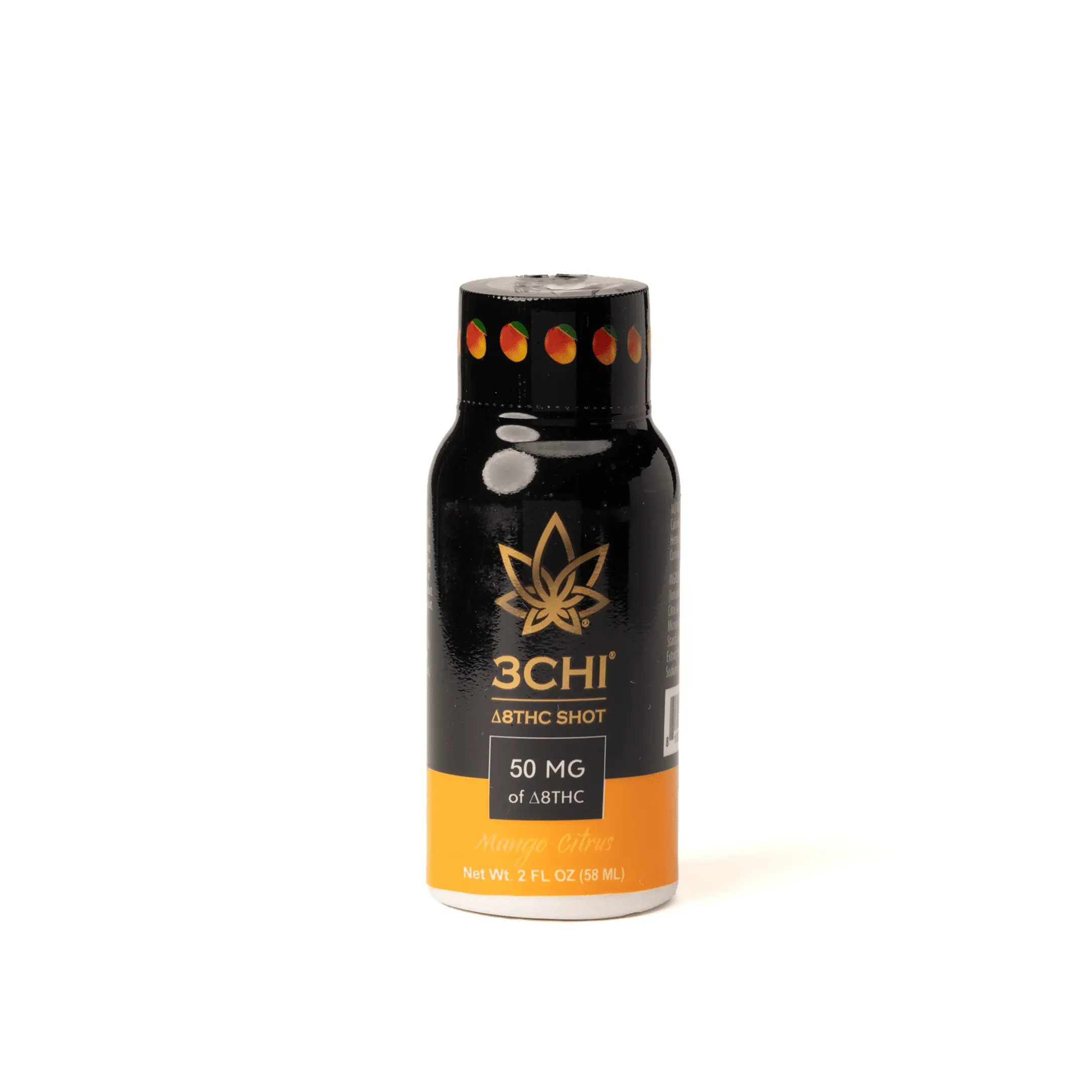 3Chi-Delta-8-Shot-Mango-Citrus-Bottle-Front.webp 3Chi Delta 8 THC Shot - Mango Citrus (50 mg Delta 8 THC) - Image 1