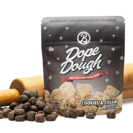 Baked Bags Delta 8 THC Dope Dough - Cookies & Cream (1000 mg Total Delta 8 THC)