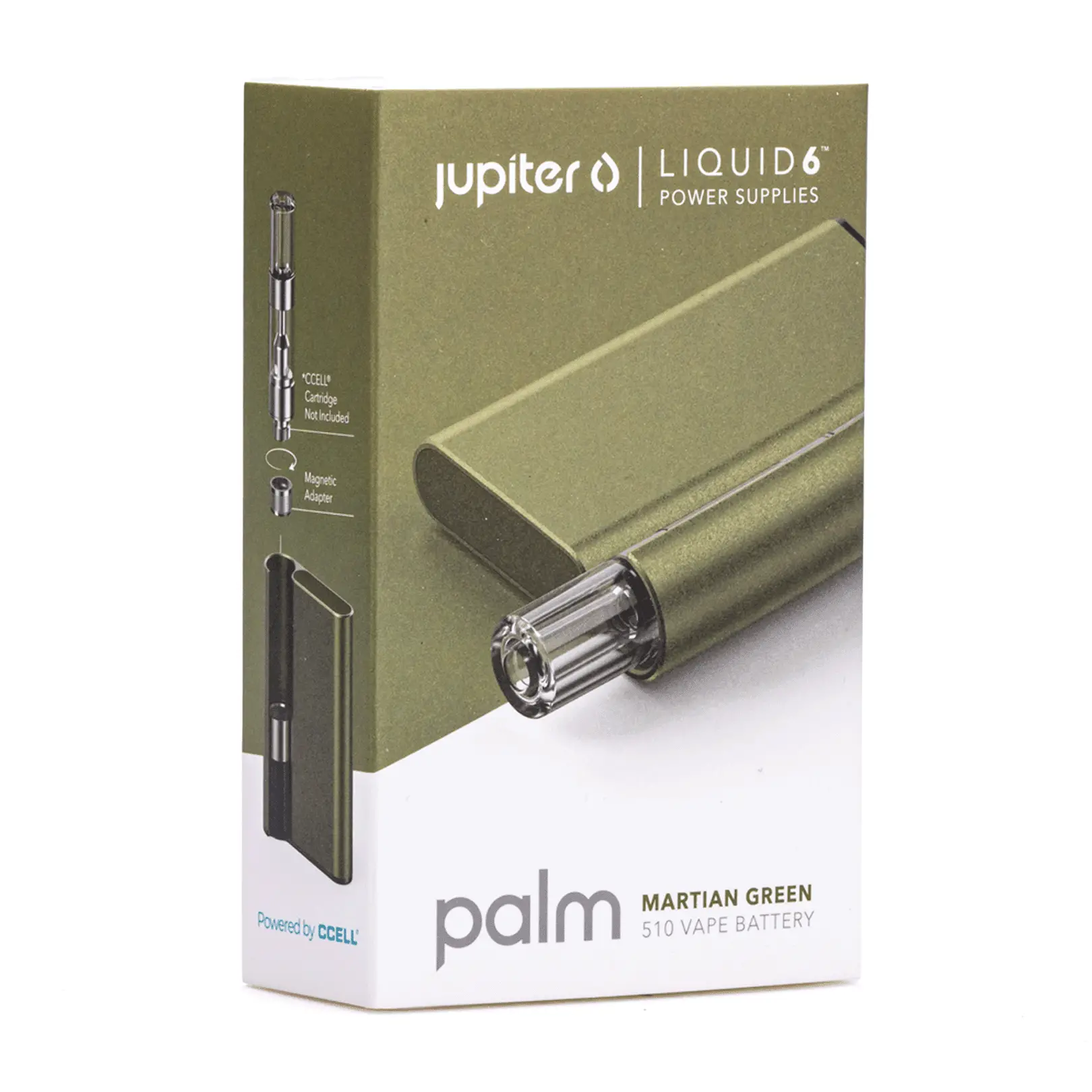 CCELL-Palm-Vape-Battery-Green-Box-Front.webp CCELL Palm Vape Battery - Green - Image 1
