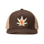 CannaBuddy Trucker Hat - Brown and Tan