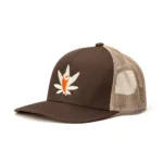 CannaBuddy Trucker Hat - Brown and Tan - Image 2