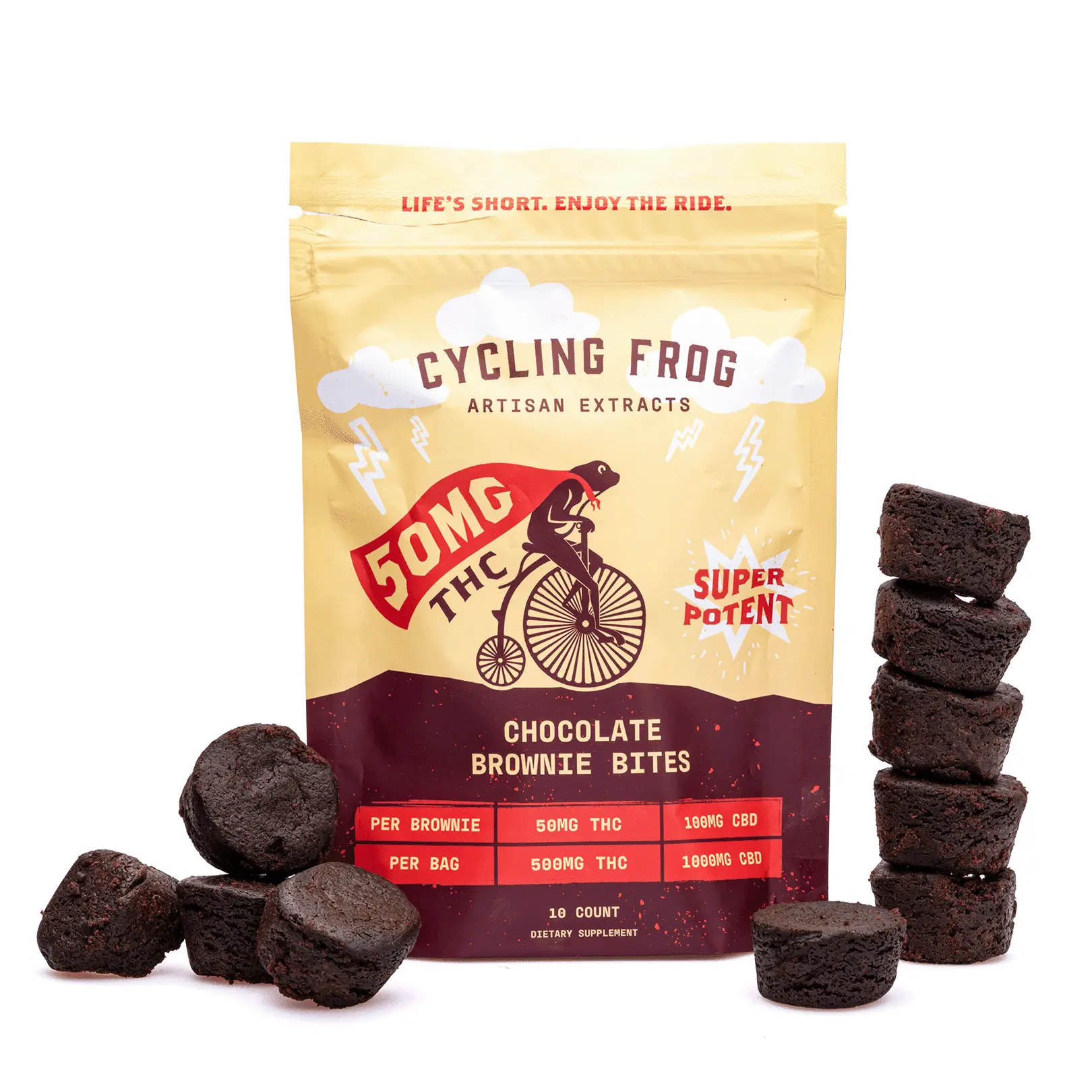 Cycling-Frog-THC-CBD-Chocolate-Brownie-Bites-10-ct-500-mg-Delta-9-THC-1000-mg-CBD-Total-Combo.webp Cycling Frog THC + CBD Chocolate Brownie Bites - 10 ct (500 mg Delta 9 THC + 1000 mg CBD Total) - Image 1
