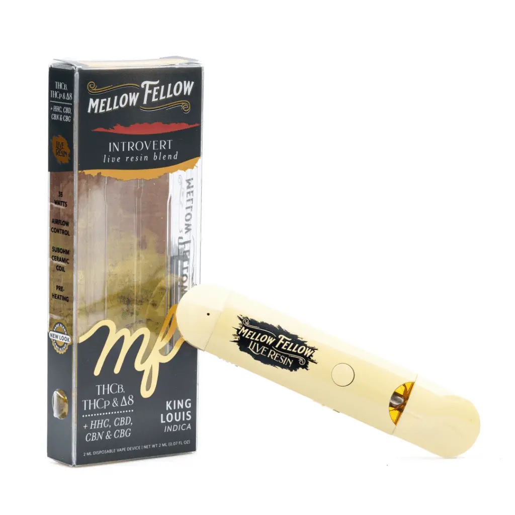 Mellow-Fellow-Introvert-Blend-Live-Resin-Disposable-Vape-King-Louis-combo-scaled-1.webp Mellow Fellow Introvert Blend Live Resin Disposable Vape - King Louis - Image 1
