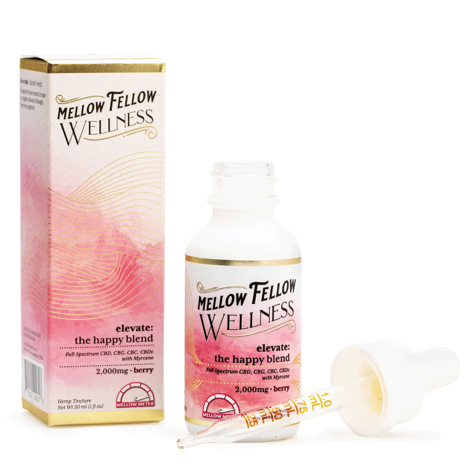 Mellow-Fellow-Wellness-Tincture-Elevate-Blend-Berry-2000-mg-Total-Cannabinoids-Combo.webp Mellow Fellow Wellness Tincture - Happy Blend - Berry (2000 mg Total Cannabinoids) - Image 1