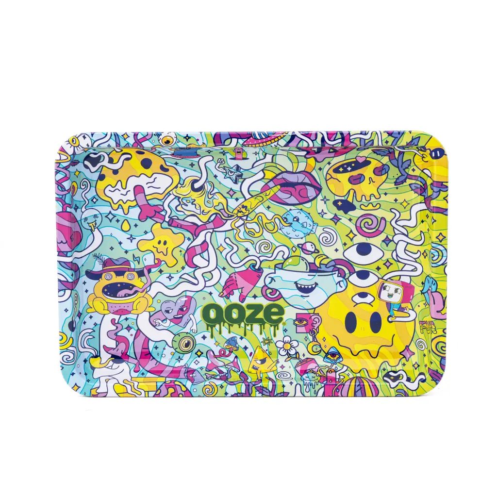 Ooze-Metal-Rolling-Tray-Chroma-Tray-Front.webp Ooze Metal Rolling Tray - Chroma - Image 1
