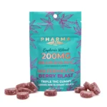 PharmaTHC Euphoria Blend Gummies - Watermelon Berry Blast (2000 mg Total Cannabinoids)