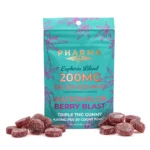 PharmaTHC Euphoria Blend Gummies - Watermelon Berry Blast (4000 mg Total Cannabinoids)