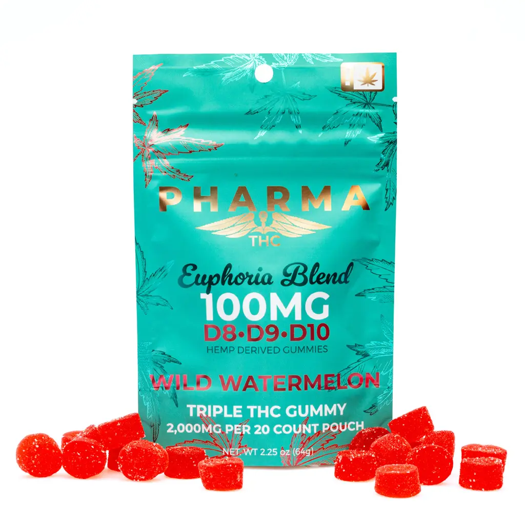 PharmaTHC-Euphoria-Blend-Triple-THC-Gummies-Wild-Watermelon-combo.webp PharmaTHC Euphoria Blend Triple THC Gummies - Wild Watermelon - Image 1
